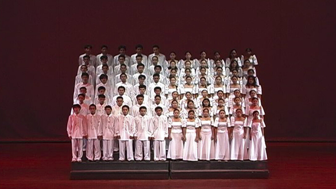 Paul Pfeiffer, En direct du Nerverland (photogramme), 2006. Avec l'aimable autorisation du Musée Guggenheim Bilbao