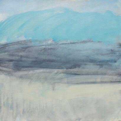 Leah Beggs, Rain falls softly on your face, 2014, Oil on Canvas Paper, 40 x 40 cm