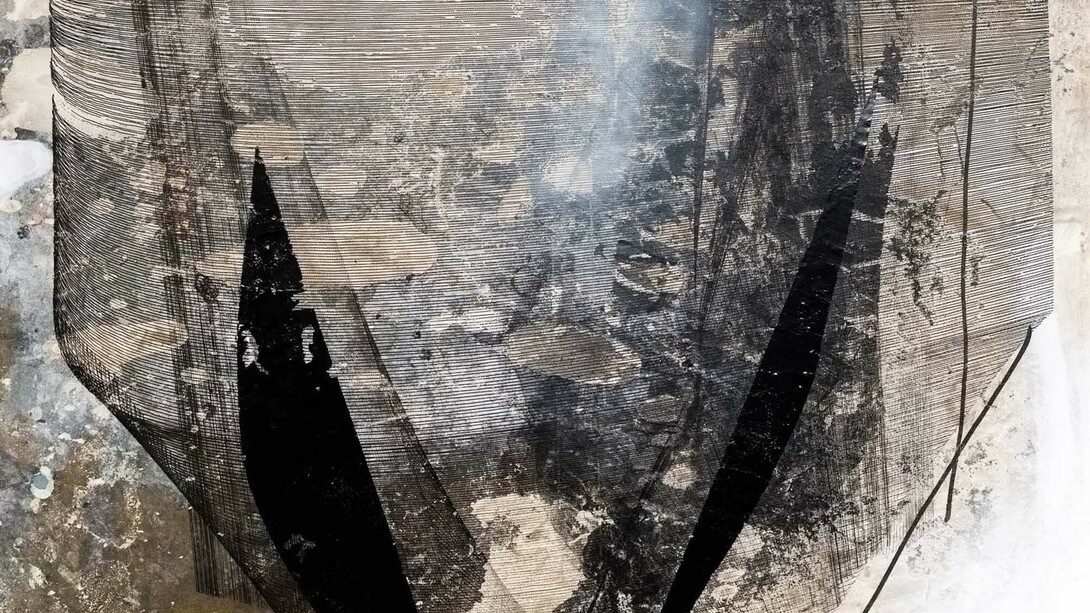 Marco Reichert, Untitled, 2017, tecnica mista su tela, 200 x 150 cm. Courtesy of Ribot