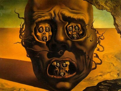 Salvador Dalí, Il volto della guerra, olio su tela, 1940, Museo Boijmans Van Beuningen, Rotterdam, Paesi Bassi