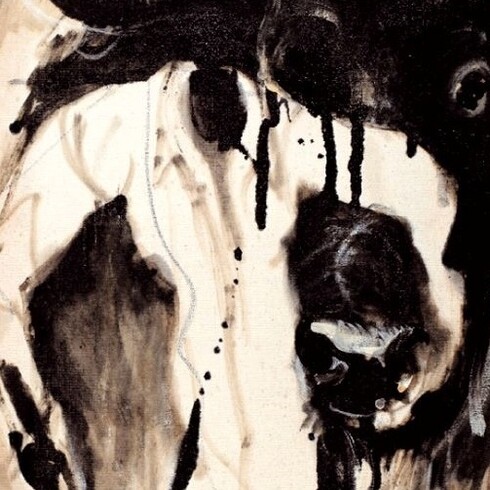 'Sole e Ombra di Caravaggio', bitume su tela grezza, anno 2010