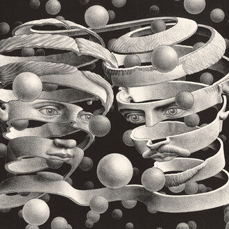 Maurits Cornelis Escher, Vincolo d’unione, 1955, Litografia, 25,30 x 33,90 cm, Collezione Giudiceandrea Federico
All M.C. Escher works © 2015 The M.C. Escher Company. All rights reserved