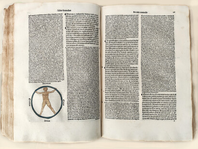 Impresión de la «Física» de Aristóteles de Octaviano Scotti de 1496