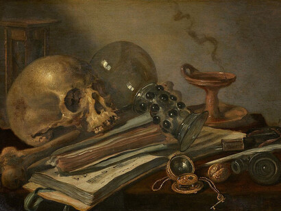 Pieter Claesz, Vanitas-Stillleben (detail), 1656. Courtesy of Alte Galerie