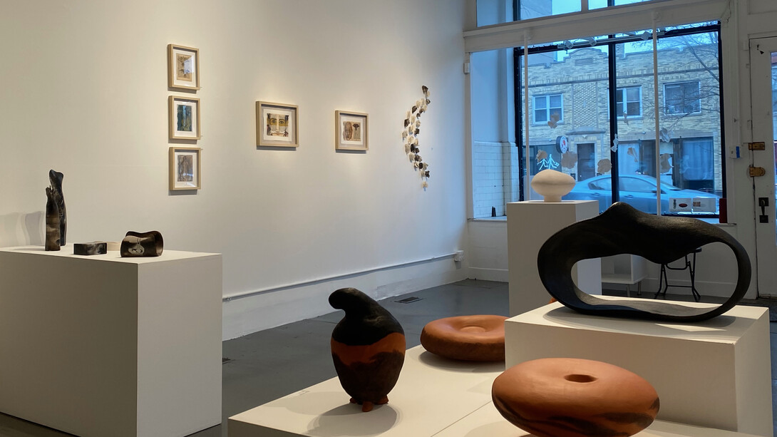 Pinar Aral and Mirentxu Ganzarain, Unearthing, exhibition view. Courtesy of SoNa Chicago Contemporary Art