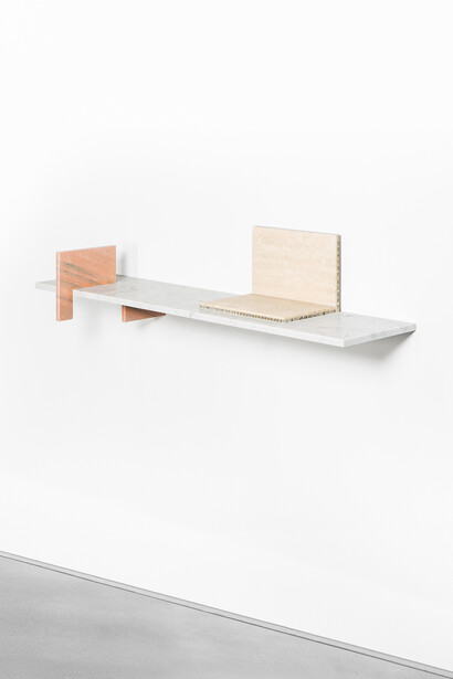 Robert Stadler, Cut_Paste #3, 2013, marble, aluminium, h31.5 l120 w32 cm / h12.4 l47.2 w12.5 in, limited edition of 8 + 4 ap, Courtesy Carpenters Workshop Gallery