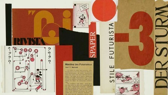 Pablo Echaurren (b. 1951), Noi, 2012, Collage, 28.2 x 56 cm, Courtesy Galleria d’Arte Maggiore, Bologna (Italy)
