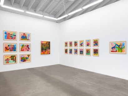 Installation view, Karla Diaz: Insomnia, Luis De Jesus Los Angeles, 2021. Courtesy of Luis De Jesus Los Angeles. Photography by Paul Salveson. © Carla Jay Harris. Courtesy of Luis De Jesus Los Angeles