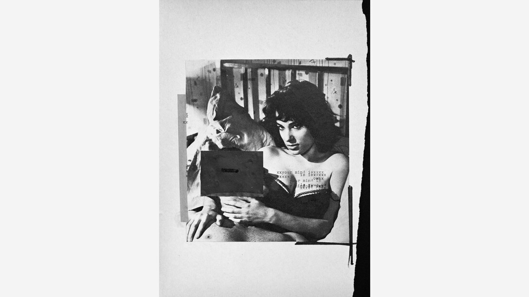 Astrid Klein,
Untitled (your mind is your own), 1979,
Photowork,
177.6 × 126 cm,
70 × 49 5/8 inches,
192 × 138.5 × 5 cm (framed),
75 5/8 × 54 1/2 × 2 inches (framed),
Edition 1/3 + 1 AP
© Astrid Klein.
Courtesy of the artist and Sprüth Magers.
Photo: Timo Ohler