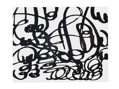Danilo Bucchi, Volume, 2023, resina e smalto su tela, 40x50 cm