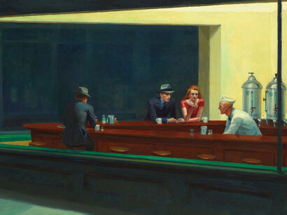 Edward Hopper, Nighthawks (detalle), 1942