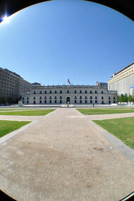 Il Palacio de La Moneda, residenza ufficiale del Presidente della Repubblica del Cile, Santiago del Cile, Cile