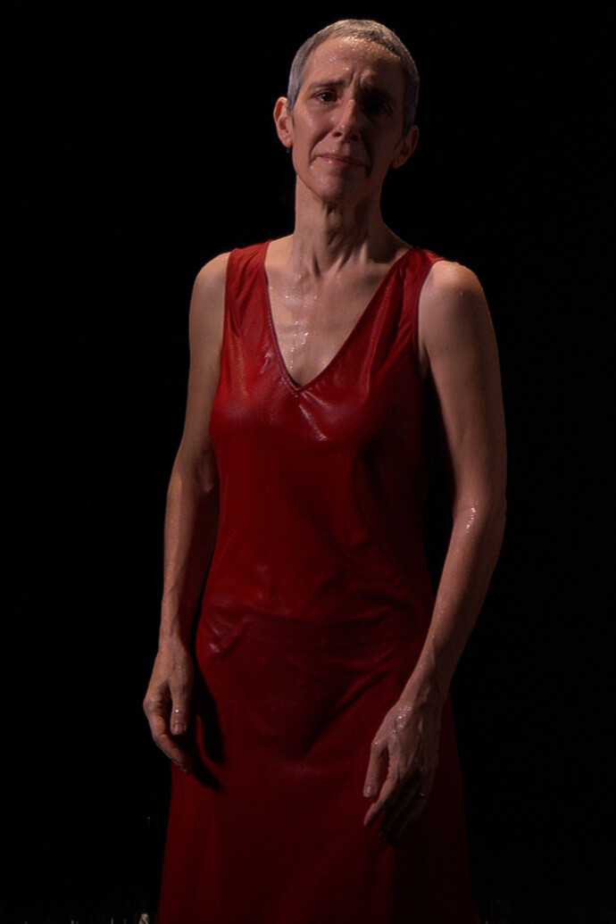 Bill Viola, The Return, 2007, Color High-Definition video on plasma display mounted on wall; stereo sound, 47 1/2 x 28 1/2 x 4 in (120.7 x 72.4 x 10.2 cm), 5.51minutes, Performer Weba Garretson © Kira Perov, courtesy Bill Viola Studio
