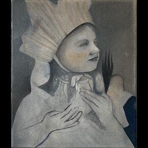 Alexis soul gray feather for your birthday hat. Courtesy of Liminal Gallery 