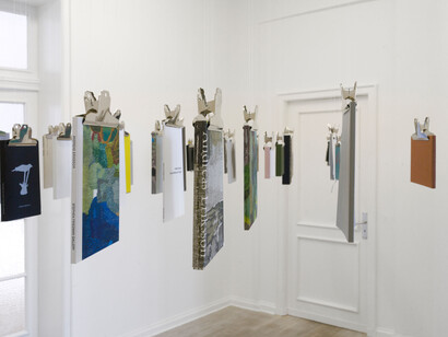 Andreas Eriksson, Horizontal fold, exhibition view. Courtesy of Barbara Wien Gallery