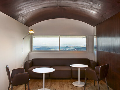 Estar del Restaurante La Cabana en Berga. Autor: Agustí Costa. Foto: David Cardelús 
