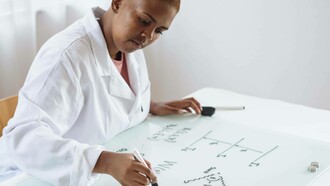 Scientist exploring potential possibilities