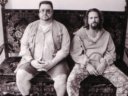 Jeff Bridges y John Goodman en "El gran Lebowski" (1998)