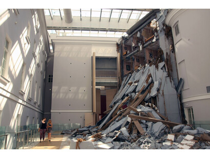 Thomas Hirschhorn, Abschlag, 2014, Manifesta 10, General Staff Building, Hermitage Museum, St Petersburg, 2014. Courtesy the artist and Manifesta. Photo: Alexander Kutishchev