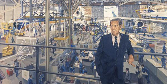 John Wonnacott, Sir Adam Thomson, b. 1926. Founder and chairman of British Caledonian Airway