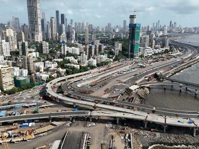 The Coastal Road is an 8-lane, 29.2-km long expressway running along Mumbai's western coastline, connecting Marine Lines in the south to Kandivali in the north, India