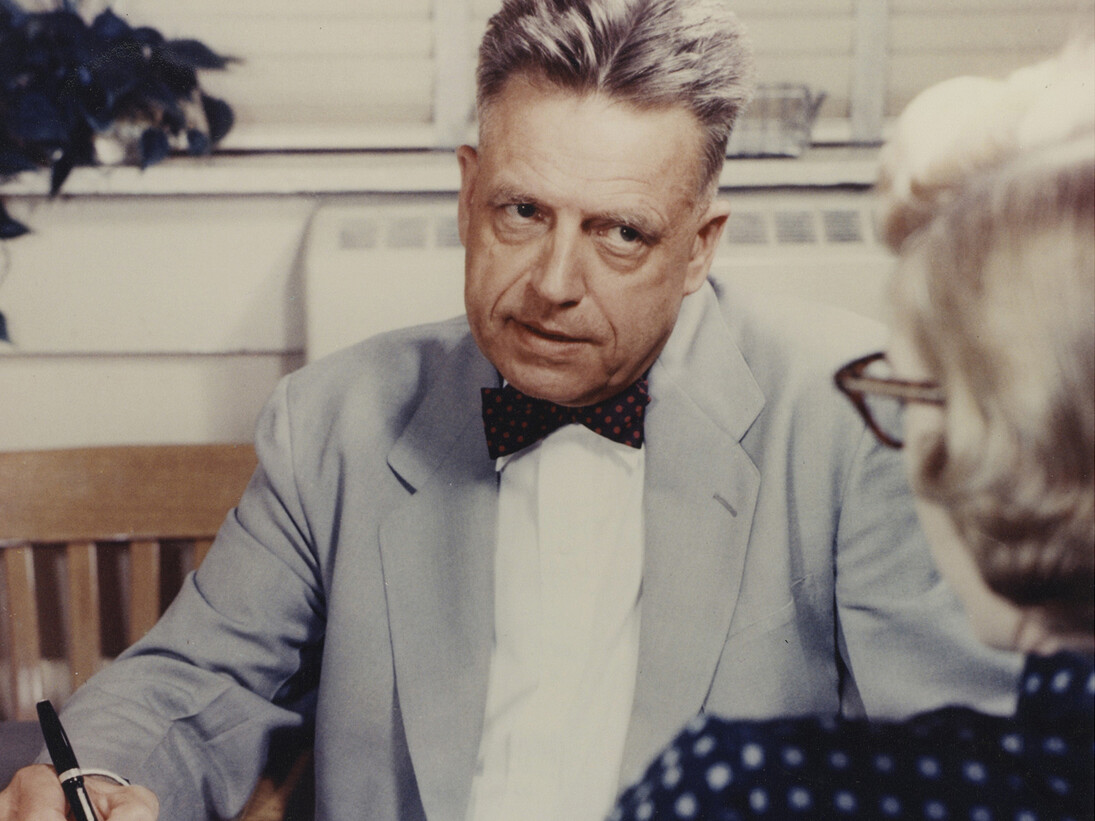 William Dellenback, Alfred Kinsey interviewing a woman, Courtesy of The Kinsey Institute for Research in Sex, Gender, and Reproduction