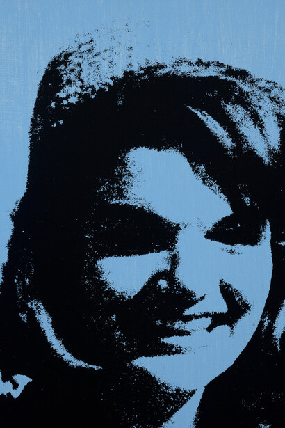 Andy Warhol (1928-1987), Jackie, 1964. Synthetic polymer paint and silkscreen ink on canvas, 20” x 17”. Williams College Musuem of Art; Partial gift of The Andy Warhol Foundation for the Visual Arts, Inc. and museum purchase from the John B. Turner ’24 Memorial Fund and Karl E. Weston Memorial Fund. ©The Andy Warhol Foundation for the Visual Arts, Inc. / Artists Rights Society (ARS), New York