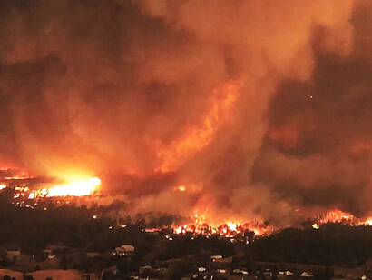 Fires raging across California, USA, have become increasingly intense due to climate change, highlighting the urgent need for urban heat mitigation strategies to protect vulnerable communities
