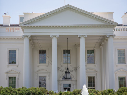 North entrance of the White House, Washington, USA