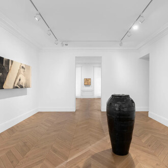 Theaster Gates, And other paintings, exhibition view. Courtesy of White Cube