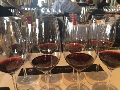 Tasting Chianti wine