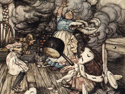 Alice no país das maravilhas. Ilustrações por Arthur Rackham 
