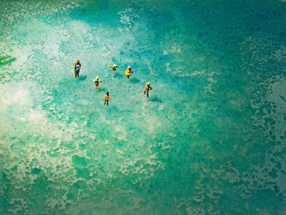 Richard Finkelstein, Wading to Cambodia, 2013, archival pigment print, © Richard Finkelstein. Courtesy Robert Mann Gallery