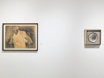 Robert Carter and Charles White in dialogue, exhibition view. Courtesy of ACA Galleries