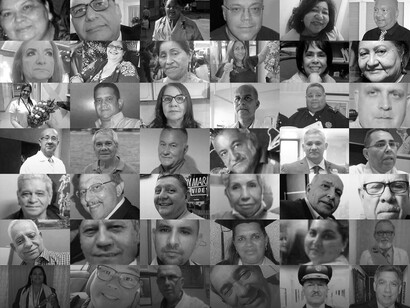 Collage homenaje a los médicos venezolanos fallecidos a consecuencia de la COVID-19