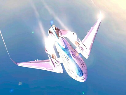 The Sky Whale soaring through the blue skies as one of the largest passenger planes ever built