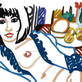 Tom Wesselmann, Monica in robe with Matisse, 1998. Courtesy of Opera Gallery