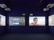 John Akomfrah, Listening all night to the rain, exhibition view. Courtesy of Museo Thyssen-Bornemisza