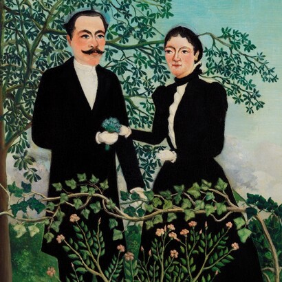 Henri Rousseau, "Il passato e il presente, o il Pensiero filosofico"(Le Passé et le présent, ou Pensée philosophique), 1899, dettaglio. Barnes Foundation