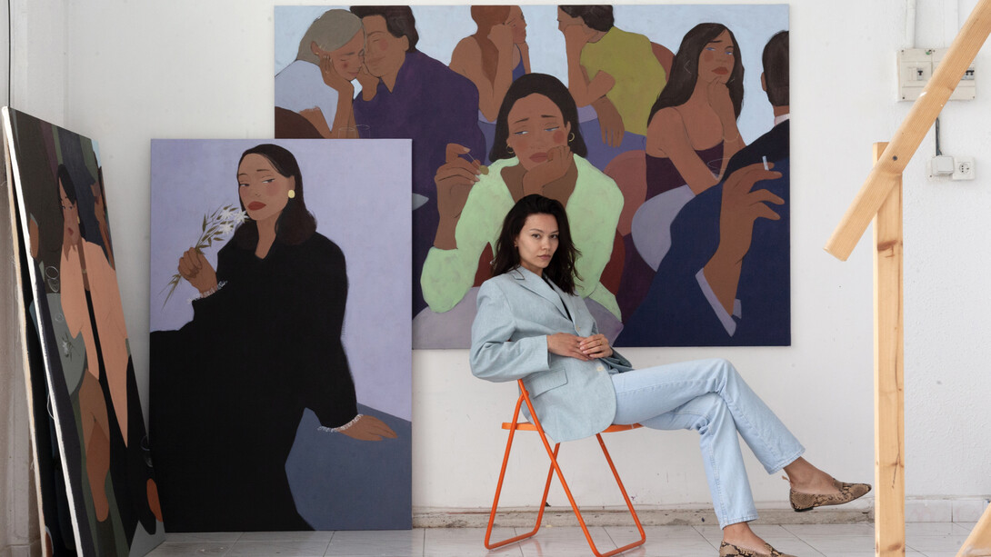 Jenya Datsko in her studio. Courtesy of the artist and VLAB Gallery