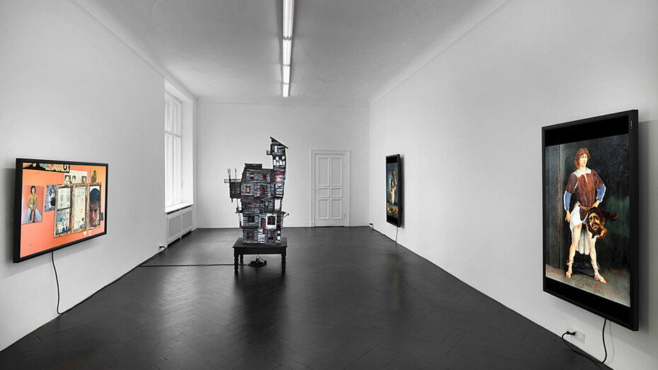 Richard Hawkins, Featuring 13 flamboyant fiends, exhibition view. Courtesy Galerie Buchholz