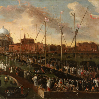 Joseph Heintz il Giovane, La processione del Redentore, Venezia, Museo Correr, inv. cl. I n. 2058. Cortesía de la Fundación Giorgio Cini