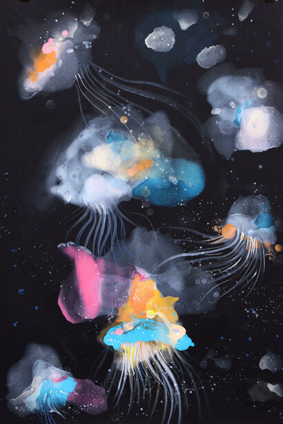 Underworld - olio su carta- cm 100x70 - 2019