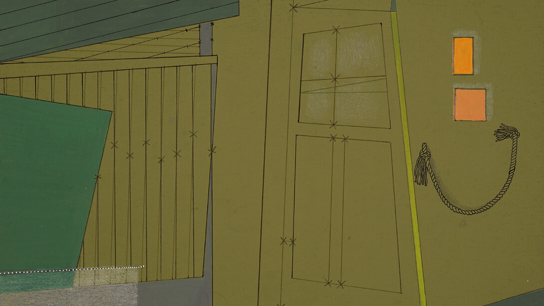 Jessica Deane Rosner, Shed with window (detail), 2025. Courtesy of McKenzie Fine Art