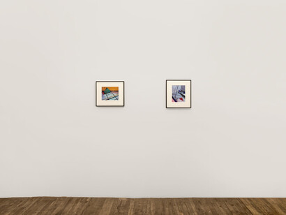 Daniel Buren and Barbara Kaste, exhibition view. Courtesy of Bortolami