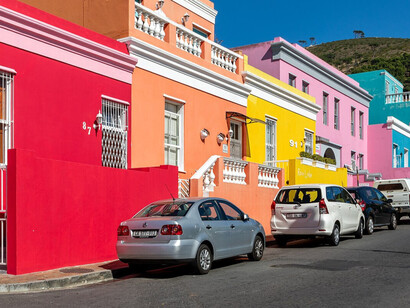 Colorful buildings on Wale Street, Cape Town, South Africa
