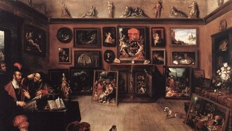 "Galería de un anticuario", óleo sobre madera, Frans Francken el joven, 1615-1620