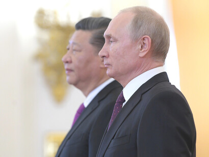 Los presidentes Vladimir Putin y Xi Jinping