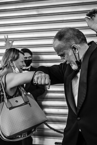Azione artistica, foto Riccardo Pinna