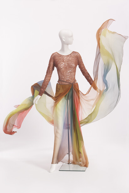 Giorgio di Sant'Angelo, Bodysuit with wrap skirt, 1972. Cortesía del Phoenix Art Museum 